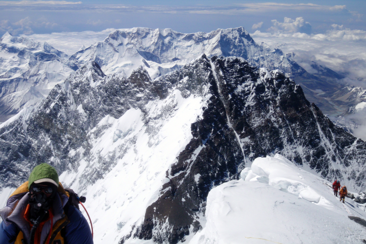 Summit ridge and Lhotse from the summit